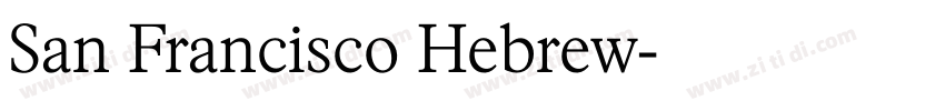 San Francisco Hebrew字体转换